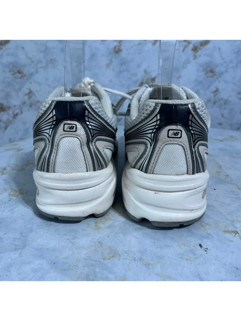 New Balance 740 Men's Size 8 Running Shoes White Gray Athletic Trainer Sneakers